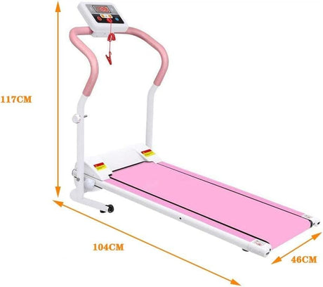Treadmills Small Electric Jogging Machine Girls Indoor Walking Machine Multifunctional Silent Folding Fitness Equipment No Installation Required