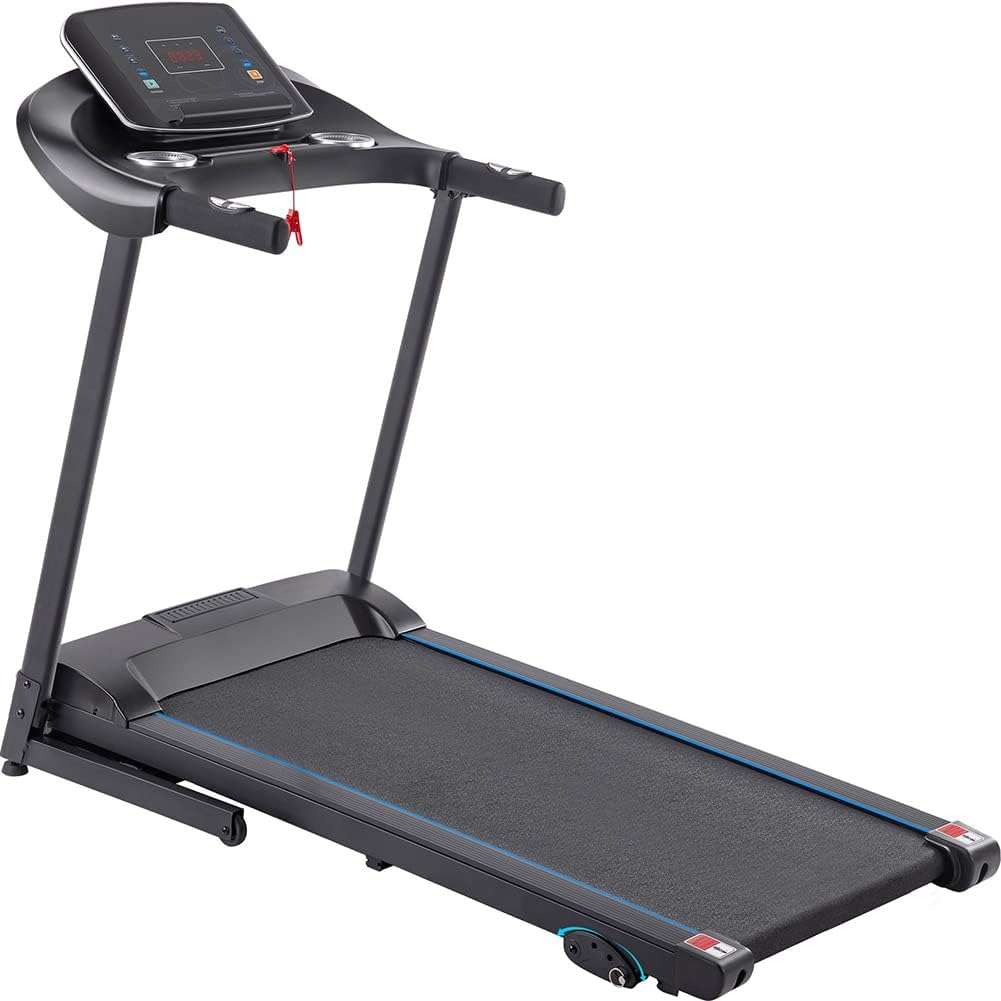 Easy Folding Electric Motorized Treadmill with Audio Speakers, Max. 10 MPH and Incline, for Home Or Office Use
