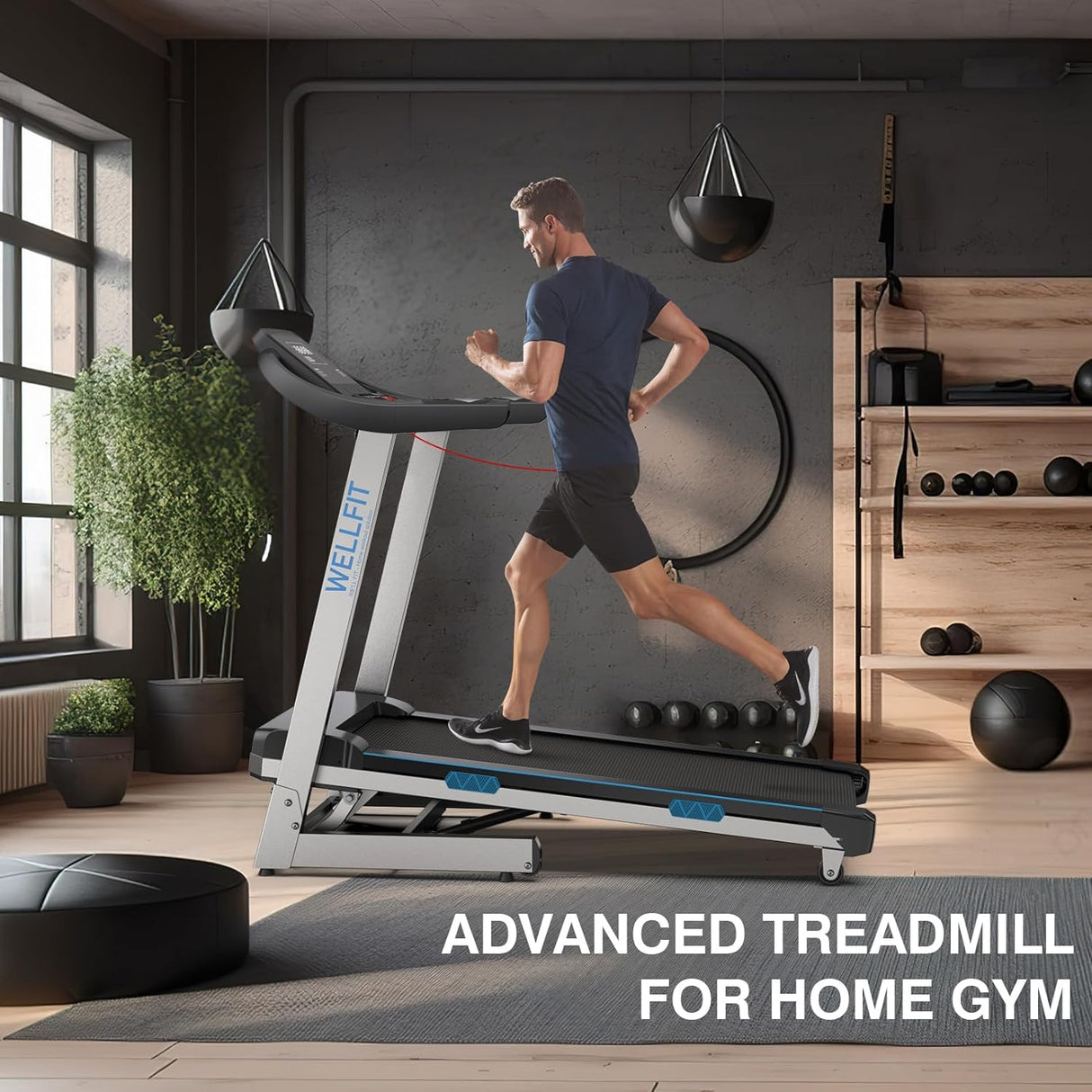 15 Incline Treadmills 350lb Weight Capacity 3.5 HP, Foldable Smart Treadmill Work with ZWIFT KINOMAP WELLFIT, 95% Assembled|Heart Rate Monitor|Music Player|Online Coaching, Upgraded Treadmill for Home