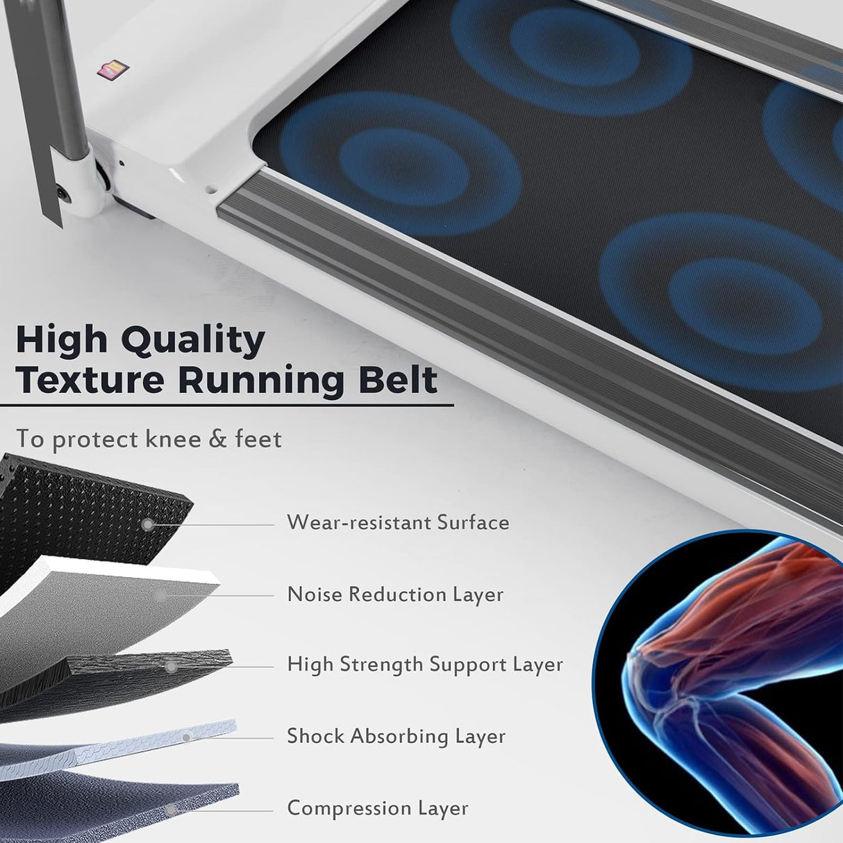 Folding Treadmill for Home Compact Electric Walking Running Machine 3.5HP Medium Runners Exercise Equipment, Built-in 12 Programs, Low Noise, Weight Capacity: 330LBS