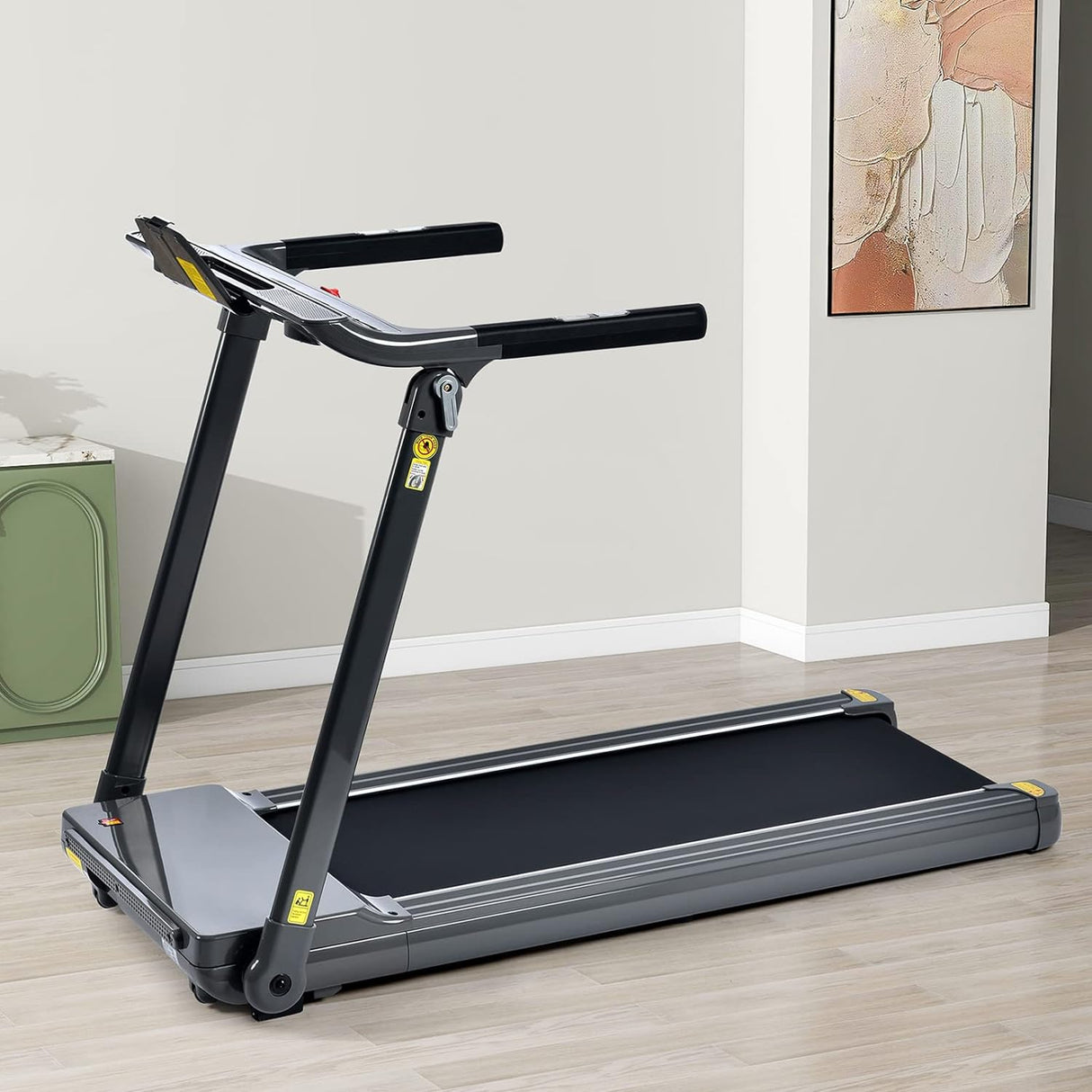 Folding Treadmill for Home Compact Electric Walking Running Machine 3.5HP Medium Runners Exercise Equipment, Built-in 12 Programs, Low Noise, Weight Capacity: 330LBS