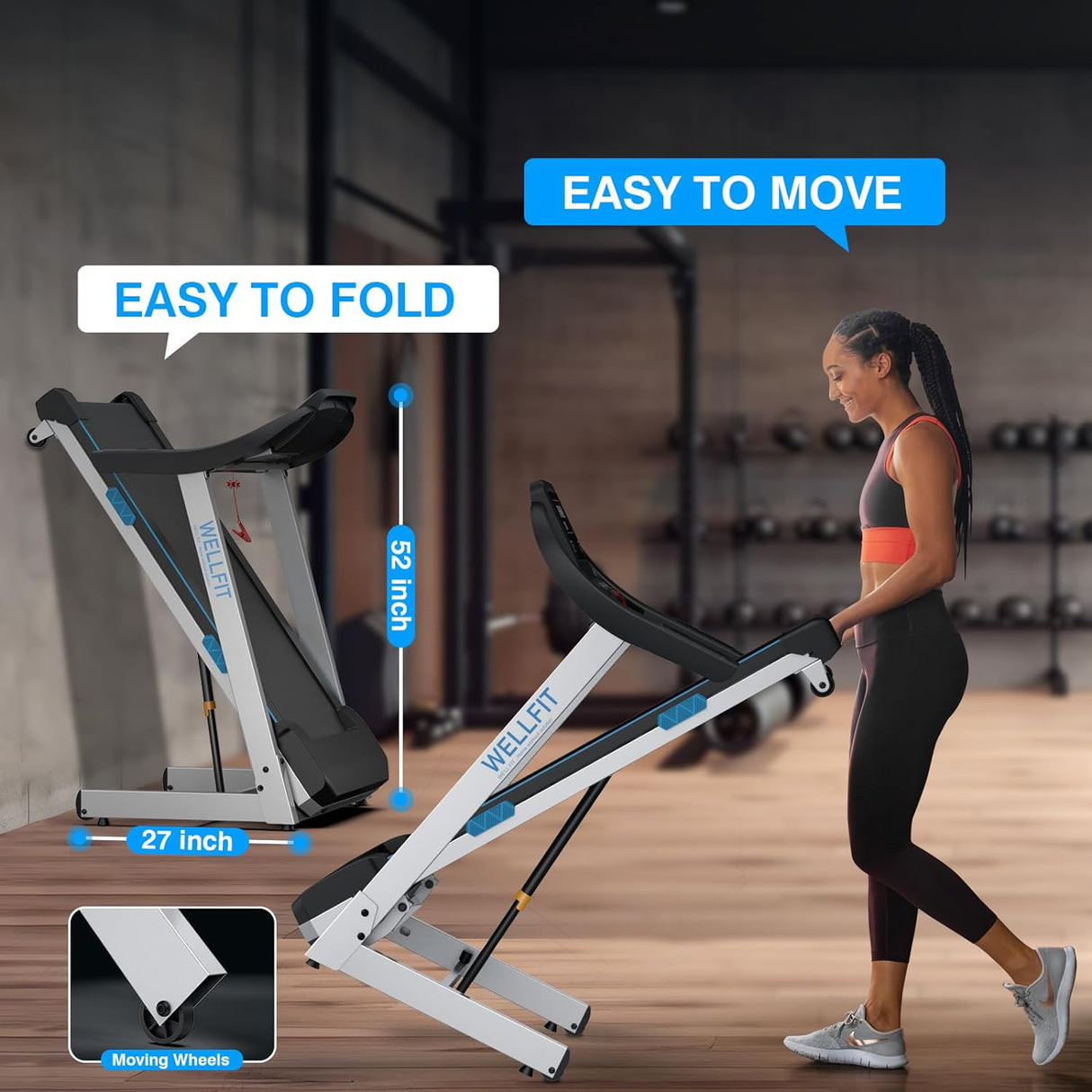 15 Incline Treadmills 350lb Weight Capacity 3.5 HP, Foldable Smart Treadmill Work with ZWIFT KINOMAP WELLFIT, 95% Assembled|Heart Rate Monitor|Music Player|Online Coaching, Upgraded Treadmill for Home