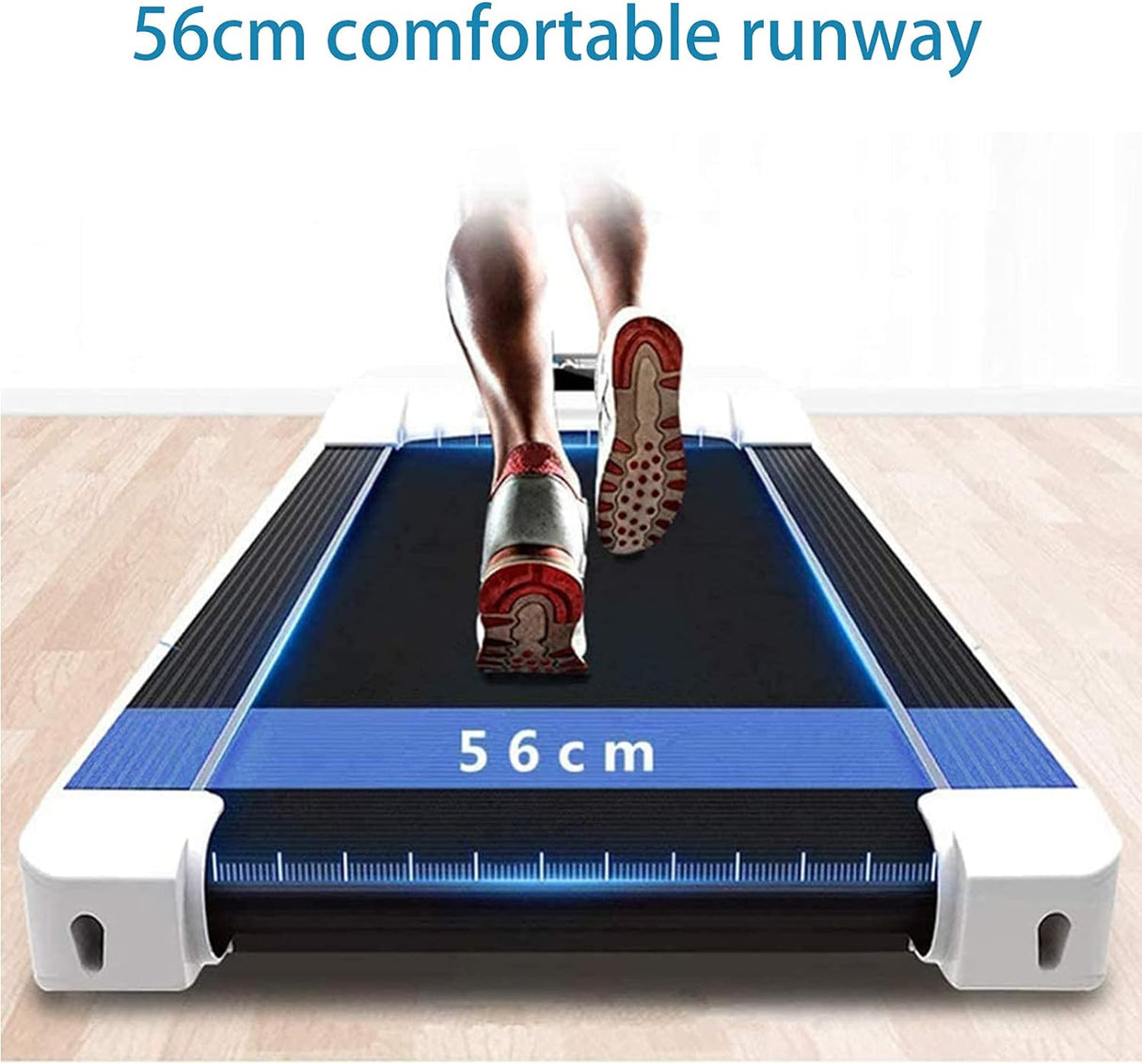 ZYQDRZ Folding Electric Treadmill, Load 200Kg, Multi-Kinetic Energy Silent Treadmill, Remote Control, Fitness Equipment, Very Suitable for Home/Office,White
