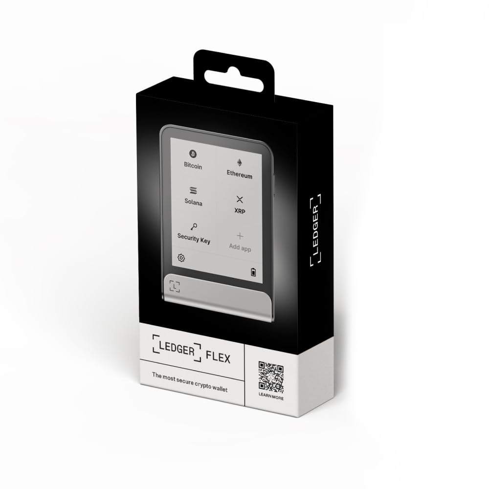 Ledger Flex - Crypto Touchscreen Signer - securely Manage All Your Digital Assets and Identity via The Ledger Wallet app (Graphite + Magnet Folio)