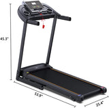 Multi-Functional Folding Treadmill for Home Gym Exercise Electric Treadmill with 15% Incline Treadmill, for Home Or Office Use