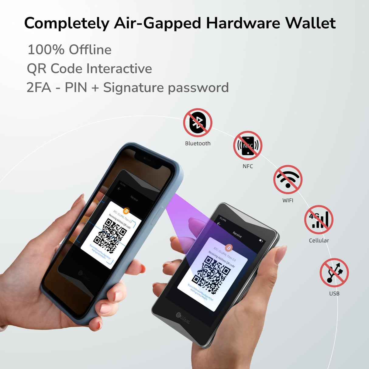 ELLIPAL Titan 2.0 Crypto Cold Wallet, 100% Offline, Air-gapped - Secure Wallet for 10000+ Coins & Tokens & NFTs