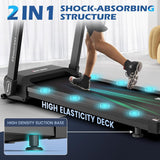 BOTORRO R5 Foldable Treadmill, 265Lbs Load | R7 Treadmill for Home with Incline 18 Levels, 300Lbs Capacity Treadmill, LED Touching Screen with Bluetooth and 18 Programs, 30 Days Free Kinomap