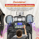4.5HP Folding Treadmill, 15% Auto Incline 300 lbs Capacity Electric Treadmill with APP Control, Stereo Bluetooth, Armrest Button Heart Rate, Running Machine for Home Workout